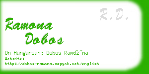 ramona dobos business card